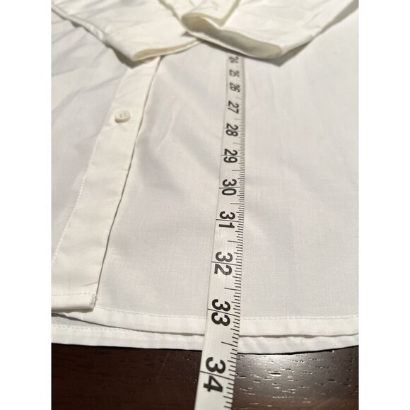 Garnet Hill Oversized Lightweight Organic Pima Cotton White Tunic Top Plus Sz 16 - Picture 6 of 8